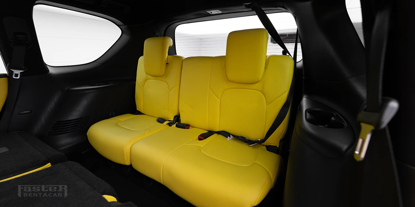 Infiniti QX80 Yellow and Black Modified Interior